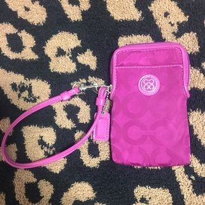 Authentic Coach phone case & card holder